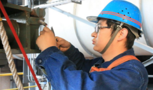 Safety fall protector helps the maintenance of blast furnace in Ironmaking Plant