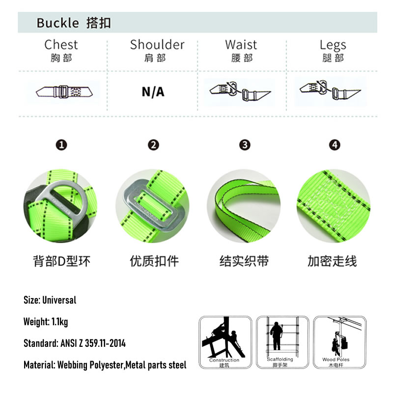 ansi full body harness